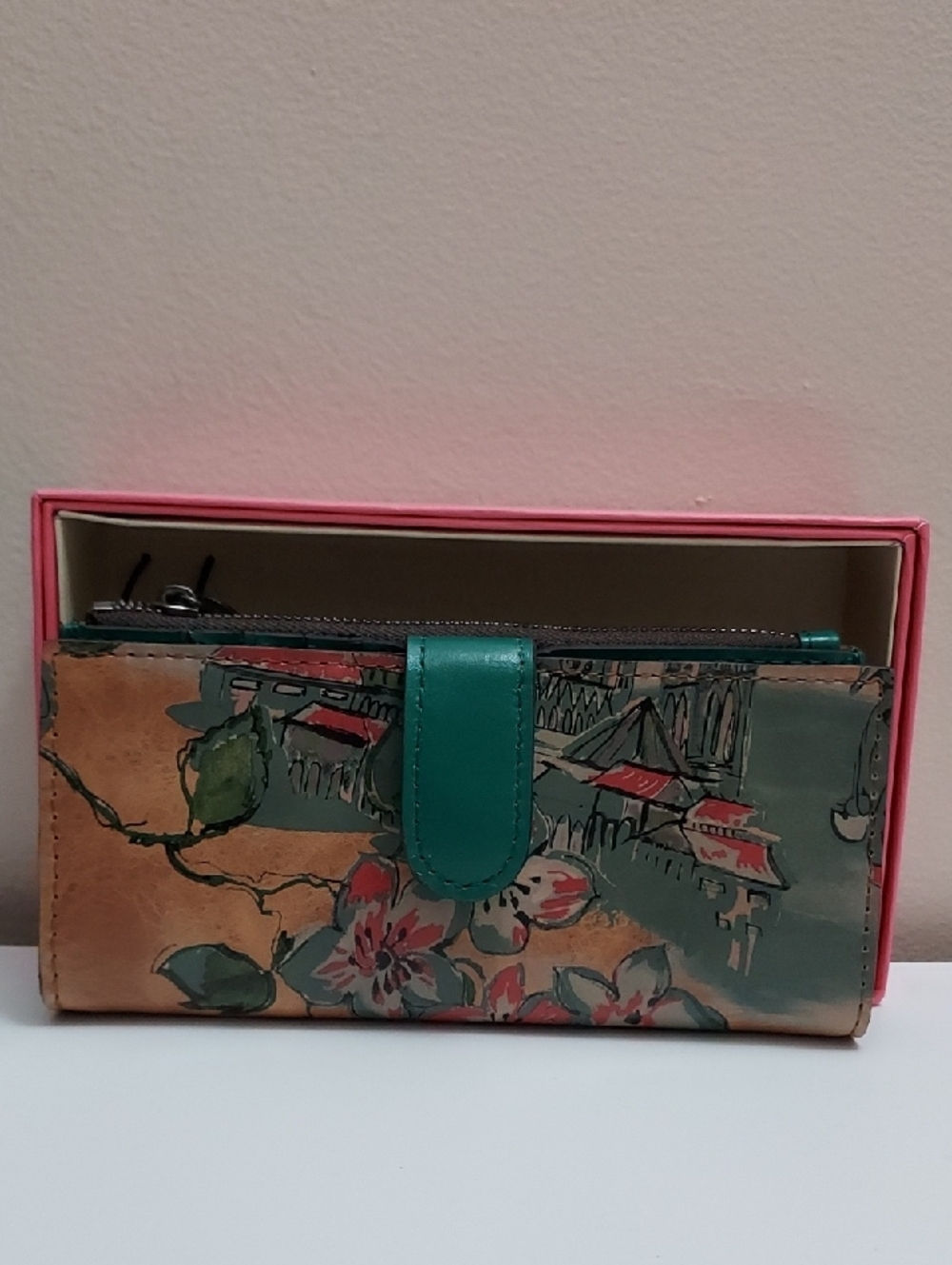 Patricia Nash Nazari RFID  Beautiful Girl Medium Folding Wallet.